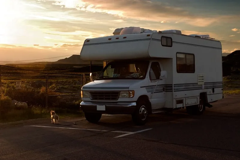 San Jose RV motorhome ready for transport